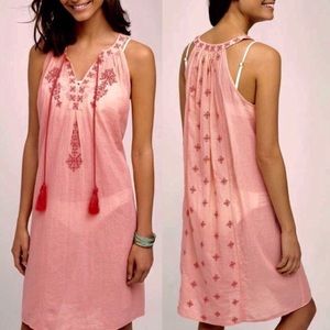 Anthropology Embroidered Tassel Swim Cover Up